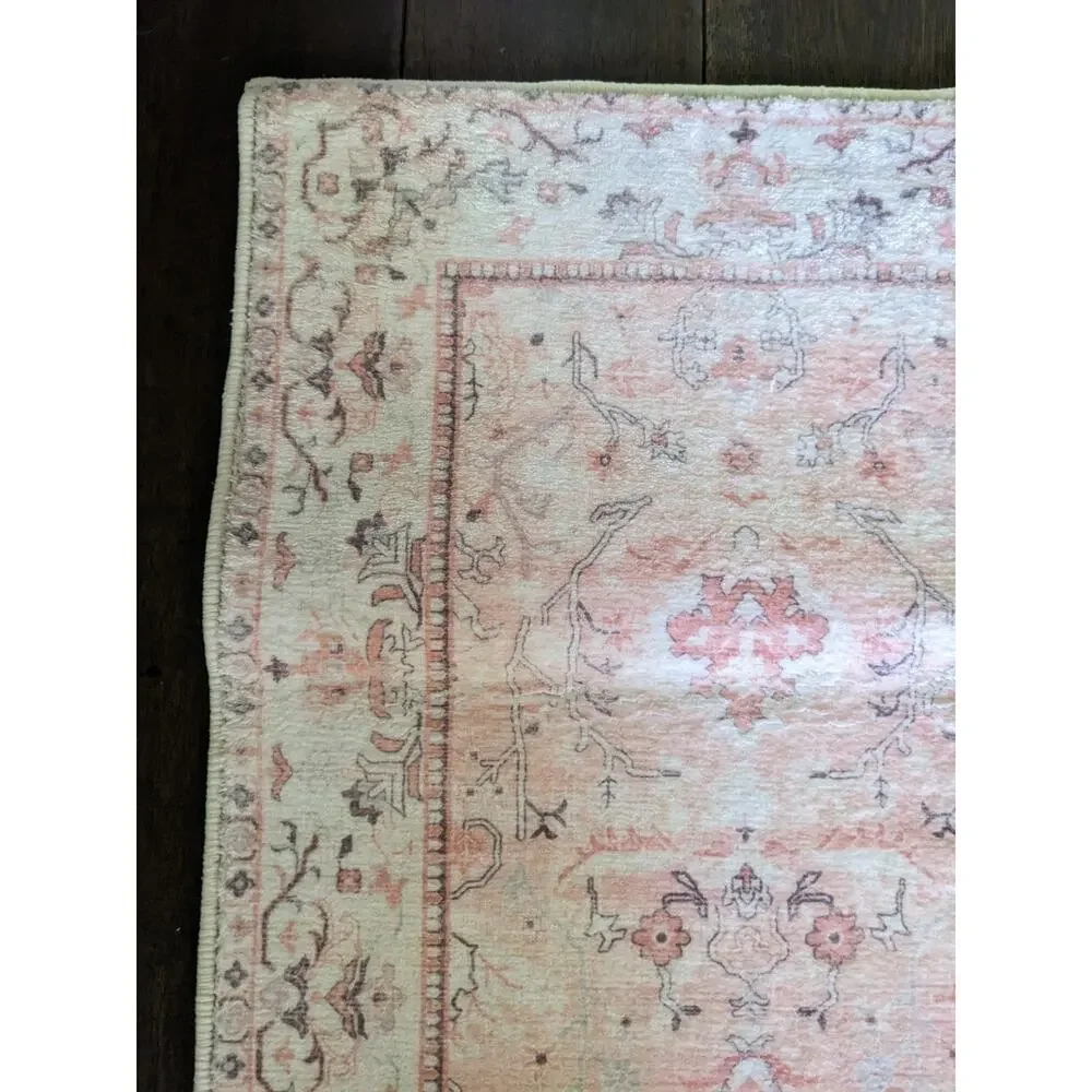 Ololo Area Rug 2x3 Small Entryway Non-Slip 2x3' Pink New Washable